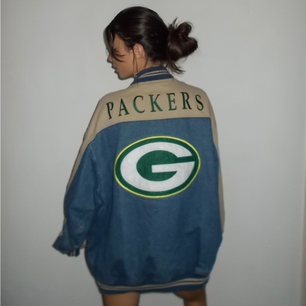 Vintage panthers denim jacket As seen on Madison beer